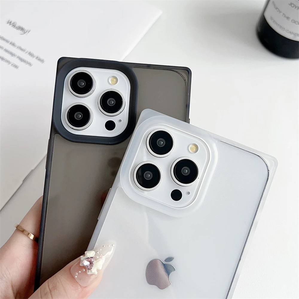 Luxury Matte Soft Silicone Liquid Clear Case For iPhone 11 13 15 Pro Max 12 14 Plus Shockproof Transparent Phone Cover Funda