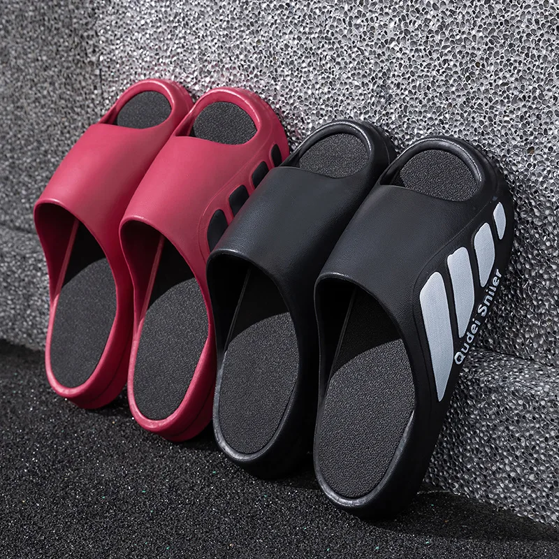 Men's Sport Slides Summer - Thick Sole Anti-Slip Outdoor Slippers, Comfortable Durable EVA Home Sandals, Odor-Free & No Noise view 4
