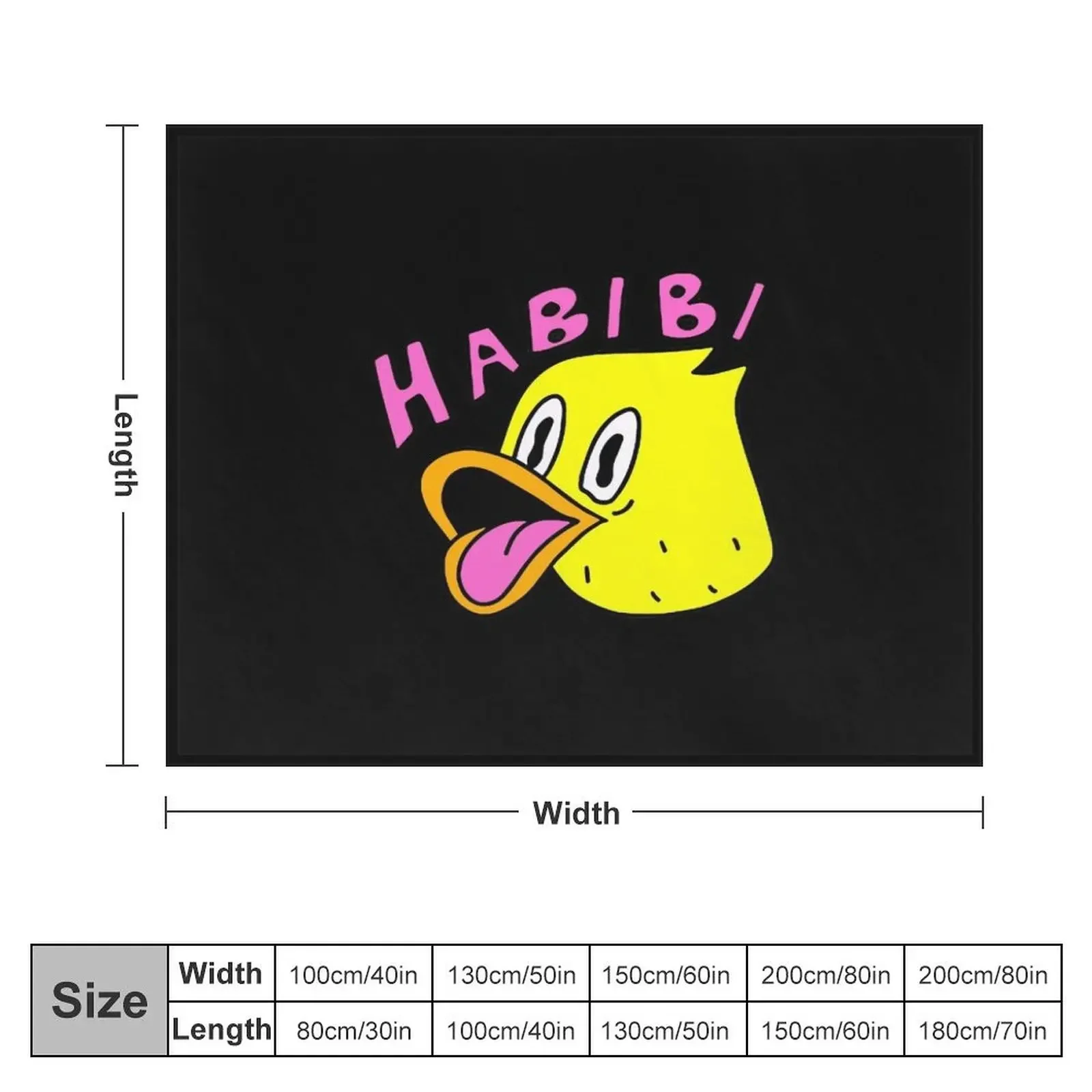 Quackity Merch Quackity Habibi Duck Gifts For Fans, For Men and Women, Gift Valentine's Day Throw Blanket