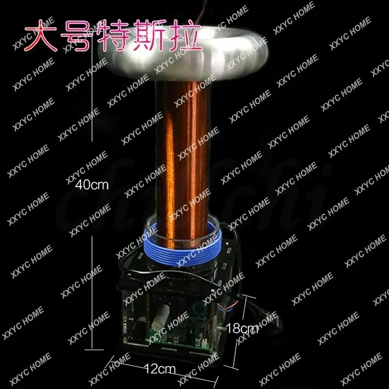 Large solid state Tesla coil DIY kit light arc extinguishing high power artificial lightning arc generator 30cm arc