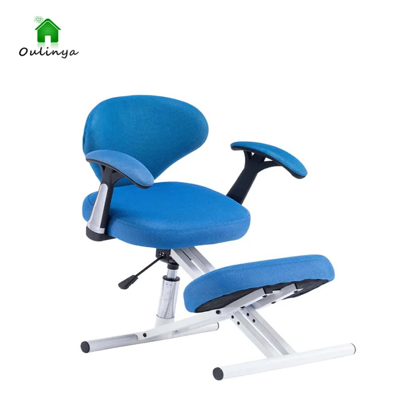 YDM-1457-K Lifting Computer Chair Adjustable Seat Height Kneeling Chair With Armrests Ergonomic Posture Chair With Mesh Backrest