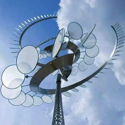 ff-The Swinging Sticks Large Polished Kinetic Energy Sculpture Animated Stainless Steel Wind Sculpture!