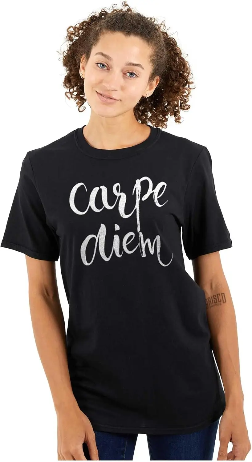 Brisco Brands Carpe Diem Seize Day Inspiring Womens Graphic T Shirt Tees