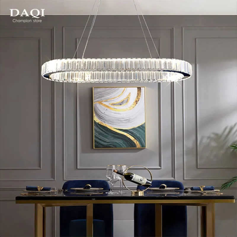 

Modern led ceiling crystal chandelier restaurant oval crystal lamp hotel interior decoration chandelier crystal lamp lamps