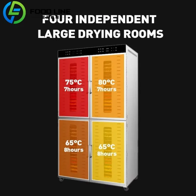 80 Layers Large Capacity Digital Control Stainless Steel Food Drying Machine Dehydrator Industrial Fruit