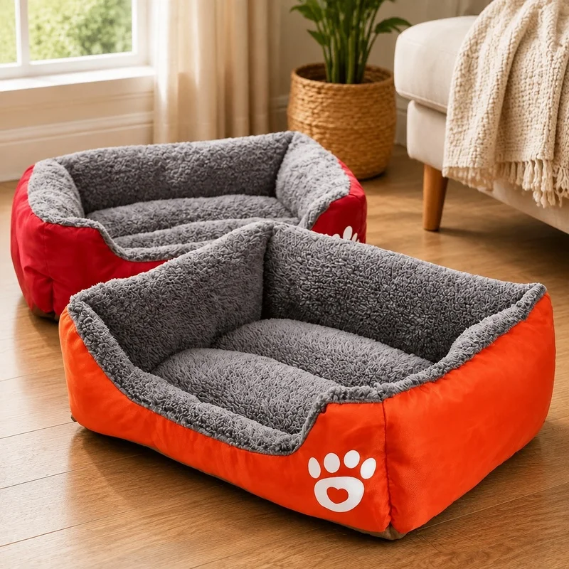 Soft Plush Bed for Small Pets, Comfortable Sleep Cushion Designed for Puppies, Cats, and Tiny Dogs