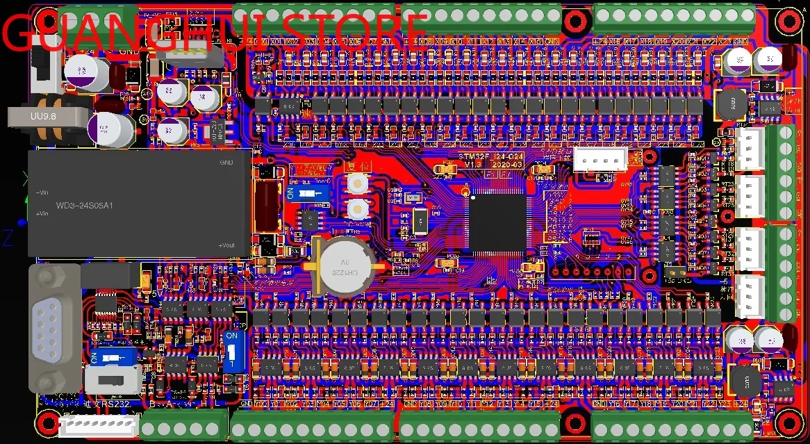 STM 32f4_24 in 24 out_Industrial Control Panel +4-Way Step Pulse Control (V1.3)