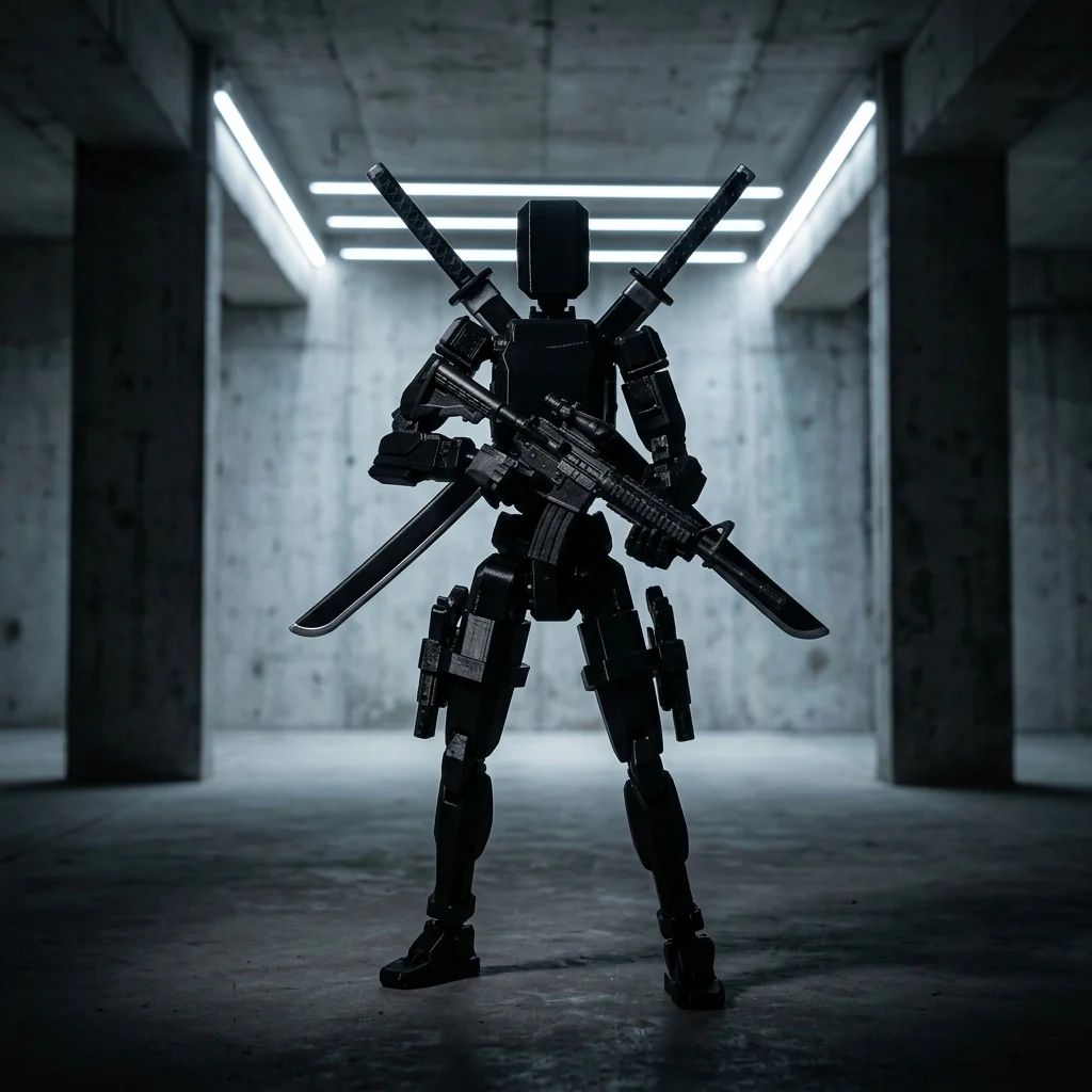 3D Printed Lucky13 Dummy13 T13 Posable Action Figure Robot Assembly Model War Sandbox Desktop Decor Gift