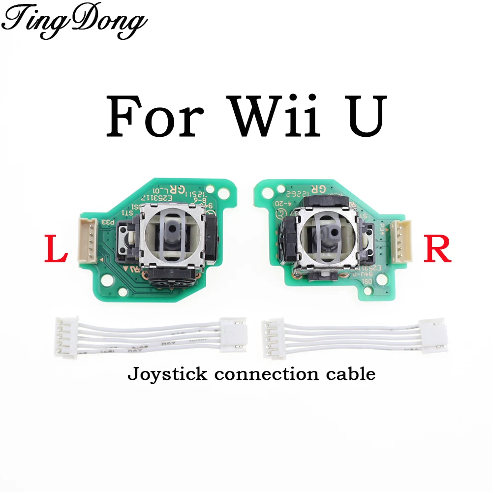1PC Joystick Analógico 3D Original Novo Esquerdo/Direito com Placa PCB para Wii U WiiU Gamepad L R 3D Analógico
