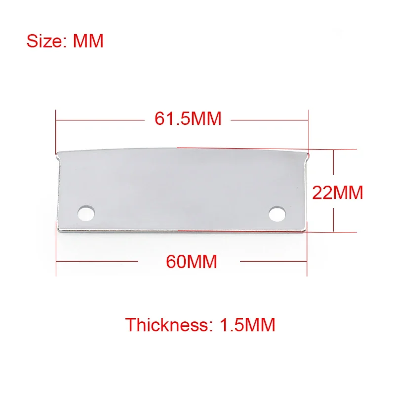 10Pcs Blade Style Polepiece for Line Bobbin of Mini Humbucker T-1.5MM 61.5x22MM Pickup Metal Slug Rod Chrome