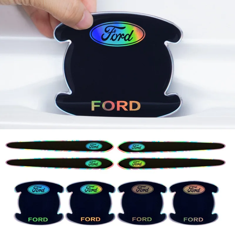 8Pcs TPU Car Door Bowl Handle Strip Anti-scratch Sticker For Ford Ranger S-Max Focus Galaxy Mondeo Transit Tourneo Custom Ranger