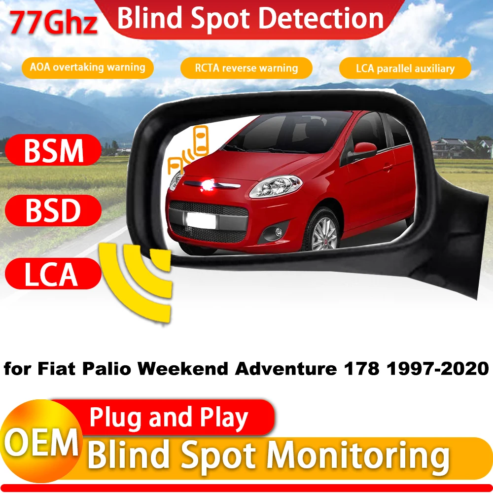 Sistema de Monitoreo de Punto Ciego OEM para Fiat Palio Weekend Adventure 178 1997-2020, Detección de Punto Ciego, BSM, BSA, BSD, Radar de 77 GHz