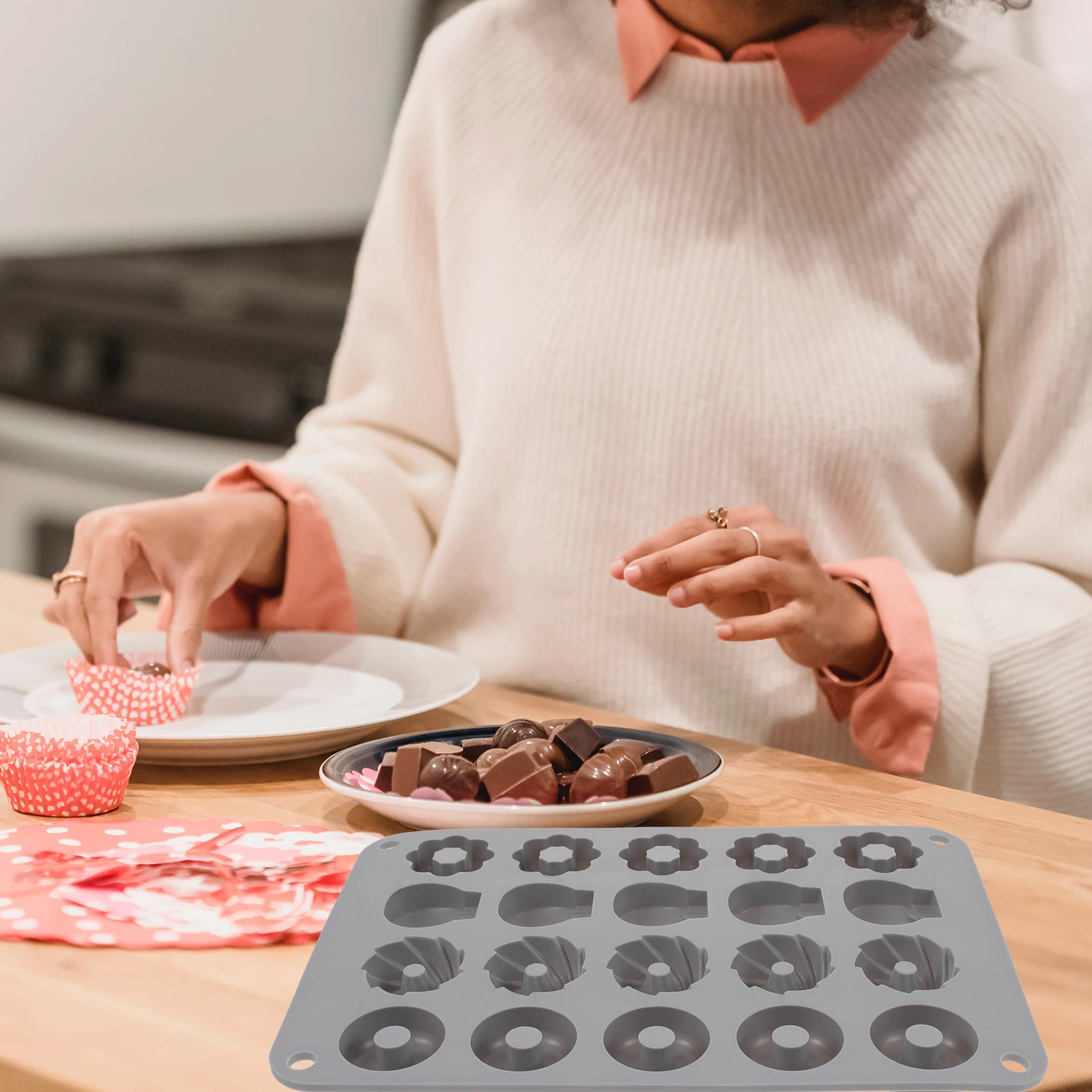 

Donut Mold Chocolate Molds Tray Cute Doughnut Baking Candy Mould Jelly Cake Child