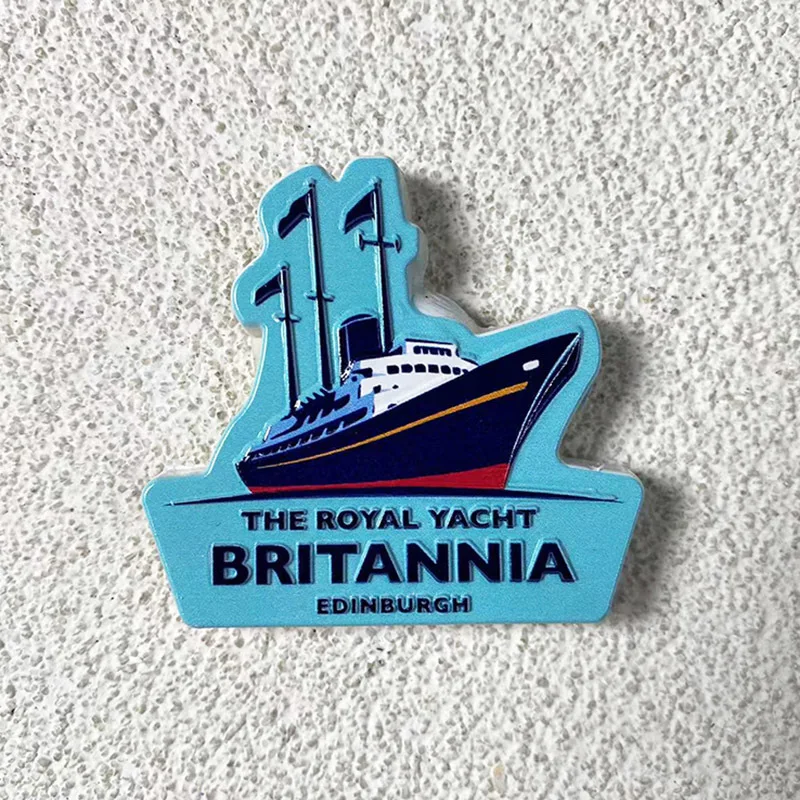 

Brittany Tourist Souvenir Creative Royal Speedboat Hotel Decoration 3D Painted Refridgerator Magnets