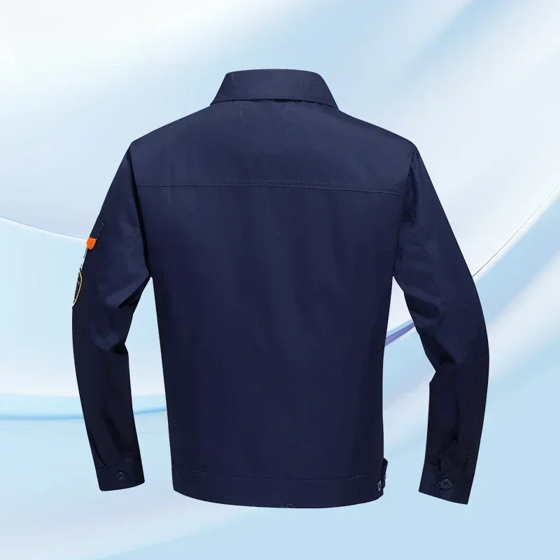 Traje de soldadura reflectante con múltiples bolsillos, ropa de trabajo para hombres y mujeres, uniformes duraderos para taller de reparación de fábrica eléctrica antiescaldado