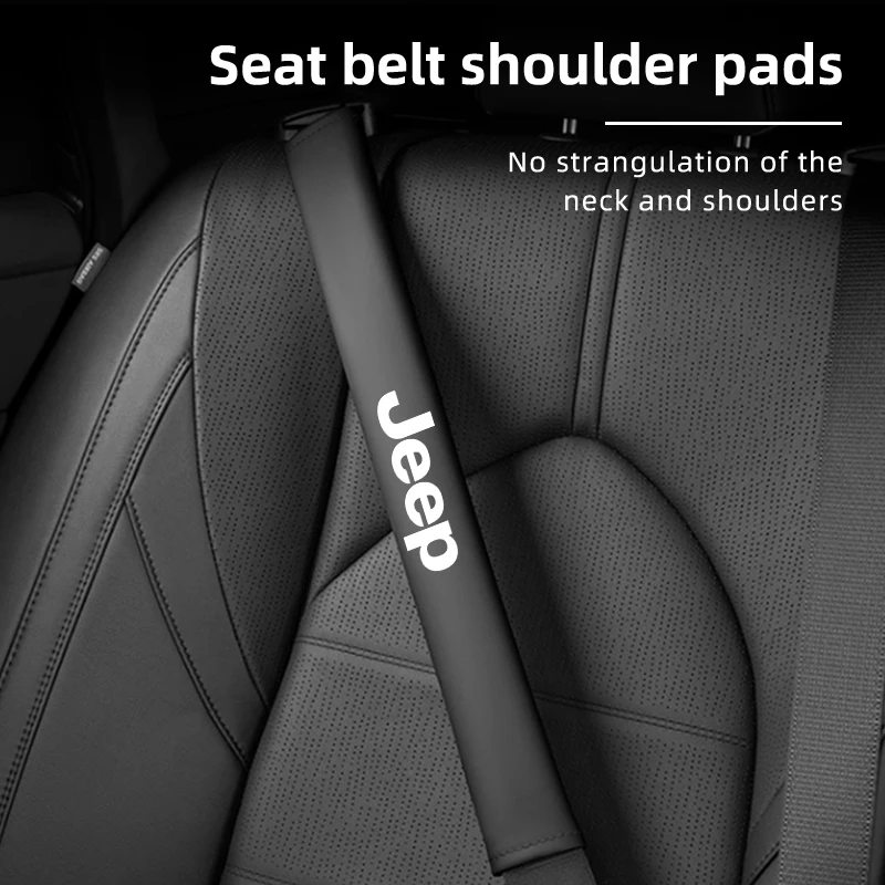 Car Seat Belt Protector Cover Extended Safety Belt Shoulder Pads For Jeep Renegade Compass Wrangler Cherokee Liberty Commander