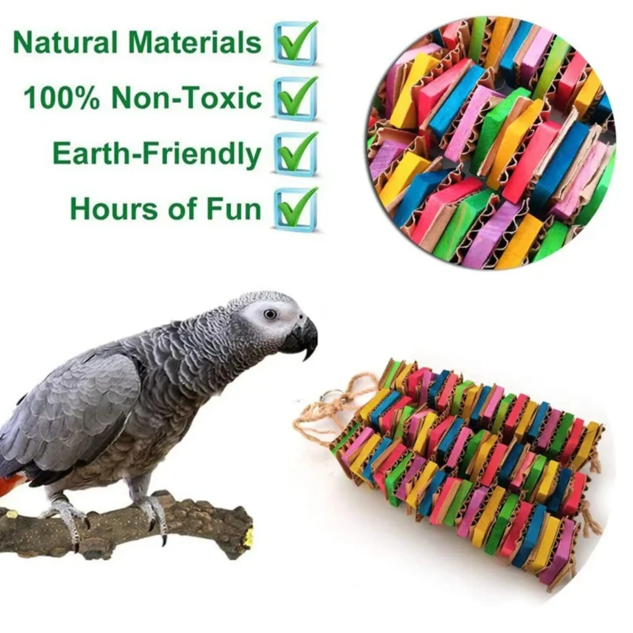 Parrot Bird Toy for Parakeets Agaponis Chewing Cardboard Destroy Birds Toy Parrot Toys for Large Small Birds Toy Accessories