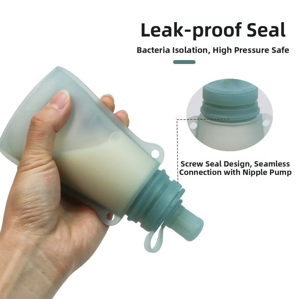 BPA الحرة سيليكون الطفل الغذاء الحقيبة قابلة لإعادة الاستخدام إعادة الملء الحليب حقيبة التخزين ختم تخزين مانعة للتسرب ضغط حاوية أغذية الأطفال #1