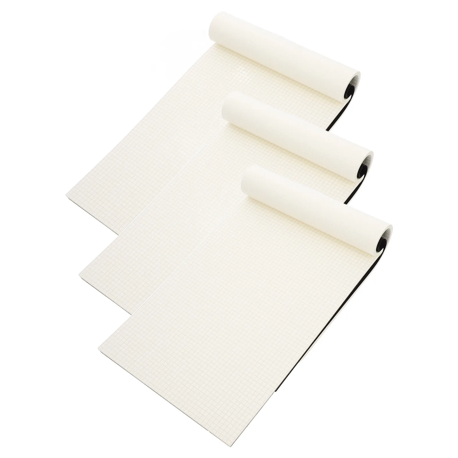 

3 Books Tearable Grid Paper Notepad A4 Thick Paper Undated Smooth Writing Notebook Portable Office School Memo Pad for Notes