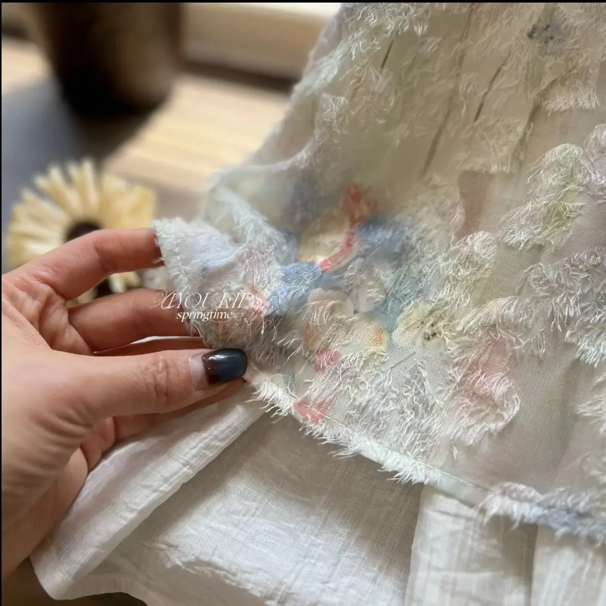 فستان صيفي بناتي 2025 فستان أميرة أنيق جديد بدون أكمام مزين بالزهور #2