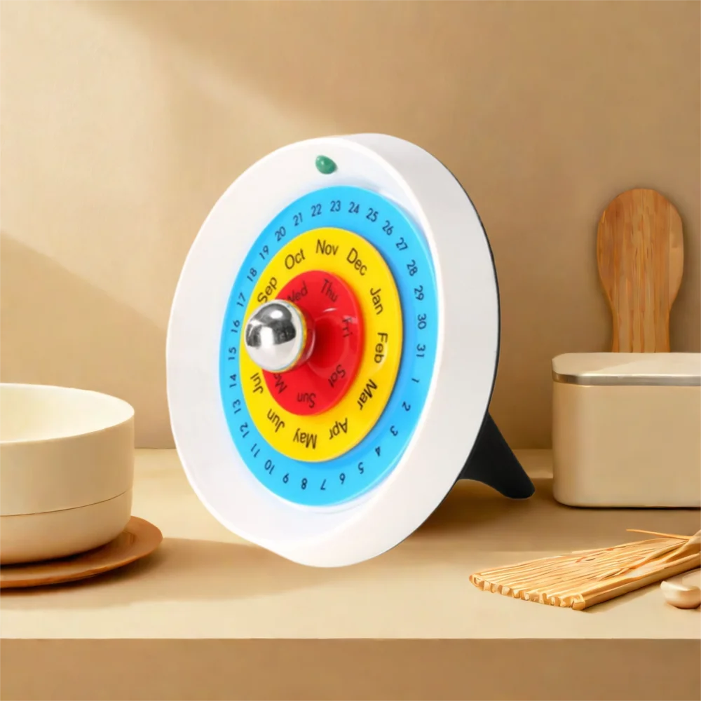 Creative Rotating Calendar Decorative Handmade Turntable Perpetual Calendar Nordic Style DIY Annual Desk Calendar Home