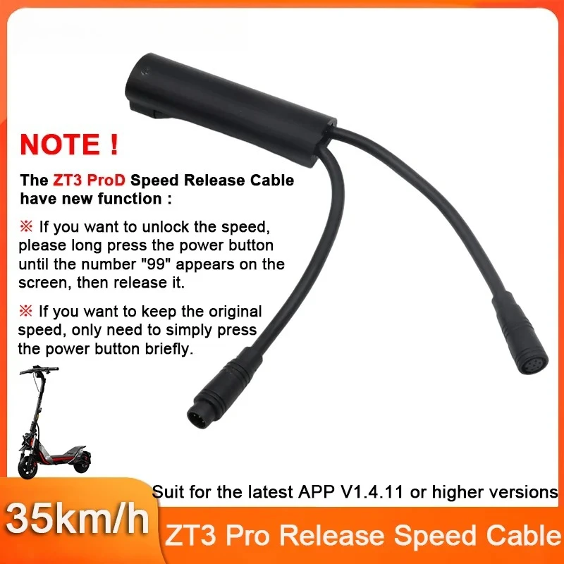 

Customized Release speed limit Cable for Ninebot by Segway ZT3 PRO E/PRO D Max Speed 35km/h Unlocking speed cables
