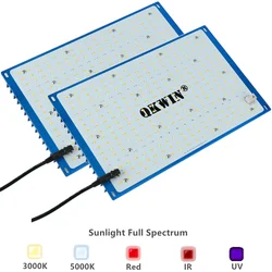 Qkwin Quantum Board LED Grow Light 120W 240W Full Spectrum Samsung Lm301B 2.9Umol/J bead DIY with red light on/off switch