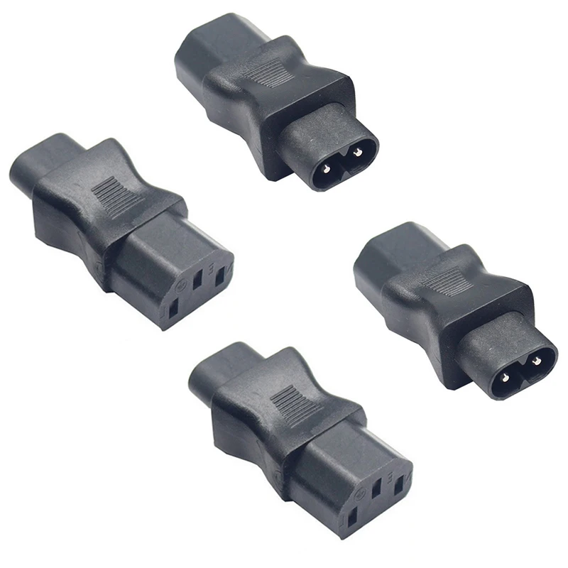 

4pc IEC320 IEC 320 C13 to IEC C8, IEC 3Pin female to 2Pin male power adapter Adaptor ,C8 male to iec C13