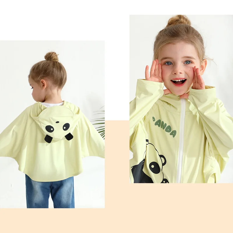 Children's Sunscreen Clothing Jacket Summer New Boys Little Girls Thin Coat Kids Outdoor Breathable Outdoor Poncho Clothing