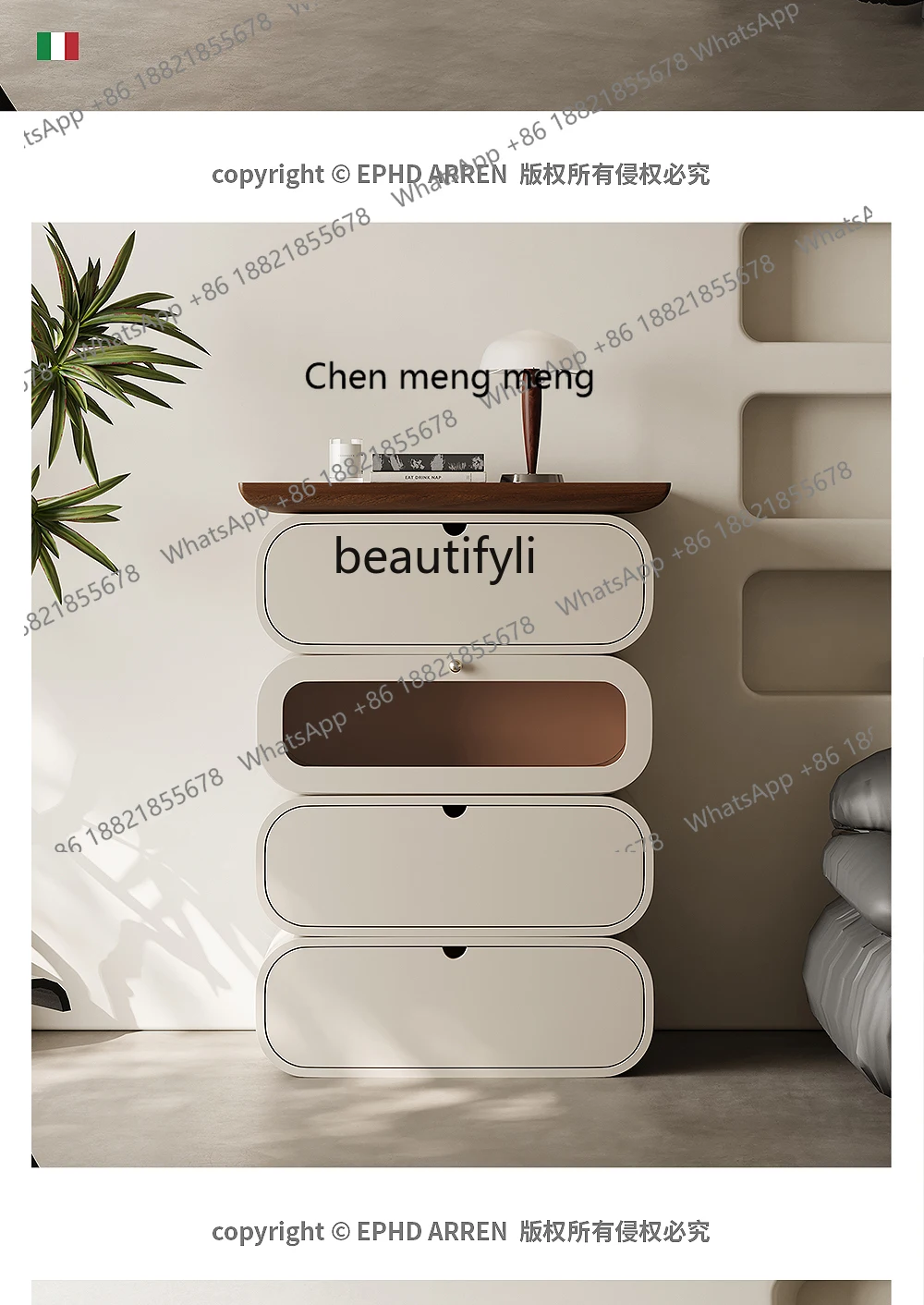 

X New Eight Spares Cabinet Living Room Wall Large Capacity Bedroom Creative Simple Locker Storage Four-Bucket Cabinet