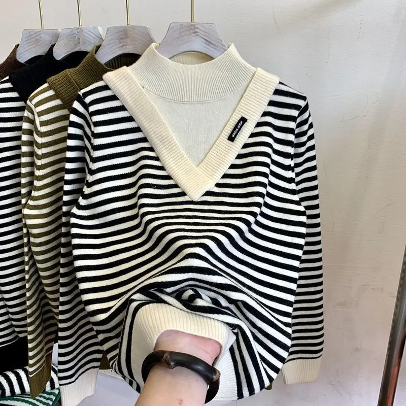 

Ed Sweaters FTor Autumn and Winter Vacation, Women's Pullover with Slimming Effect Knitted Sweater with Soft and Sticky Base Top