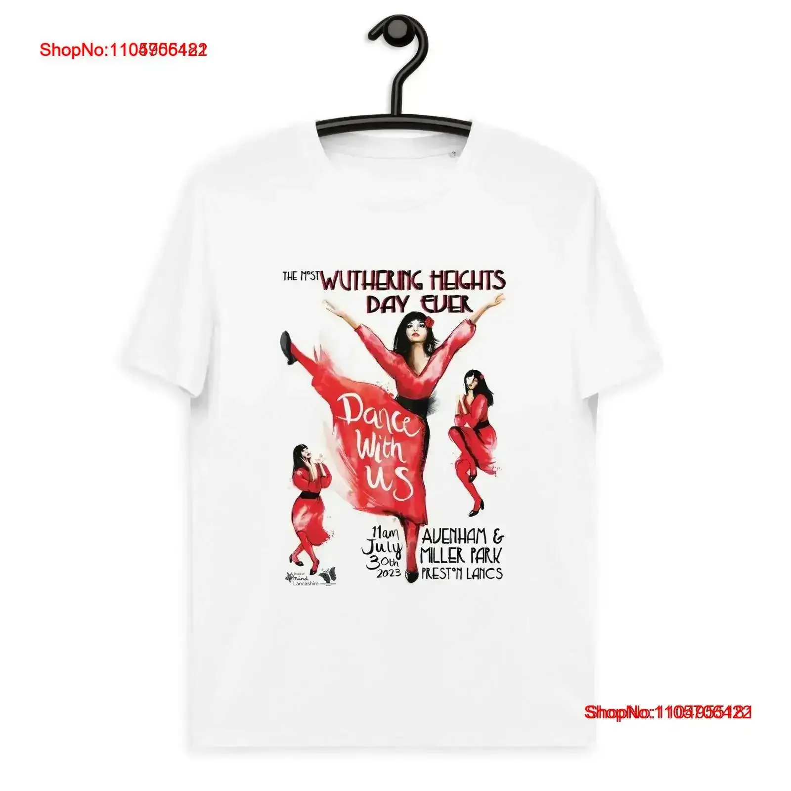 T-shirt en coton biologique KATE BUSH Most Wuthering Heights Day Ever, design d'artiste peint à la main par Leona Beth, 10 % de la vente va à une organisation caritative