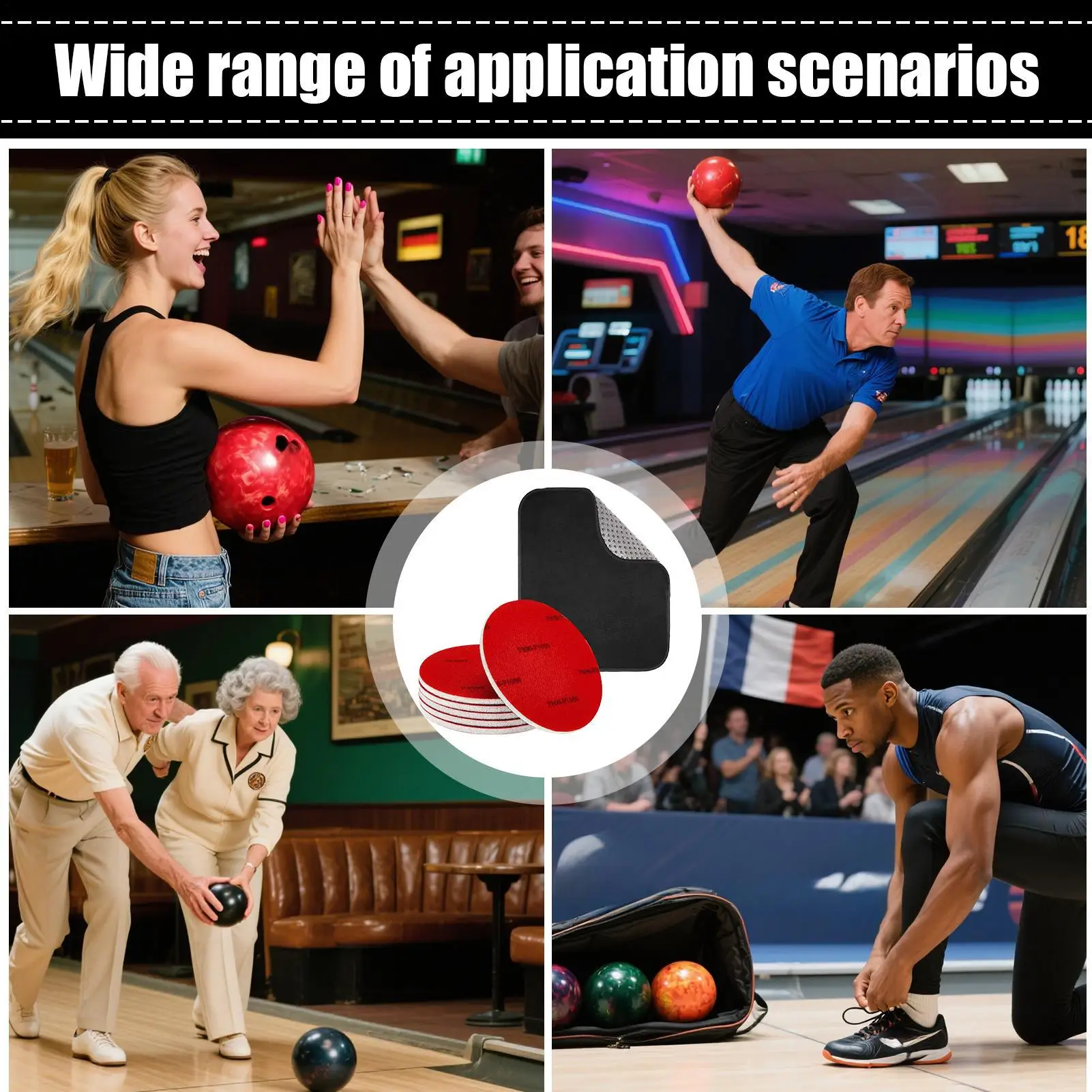 6 قطعة لوحة تلميع البولينج مع 1 قطعة تنظيف الملابس متجمد ورقة كرة البولينج الرملي اكسسوارات لوازم التنظيف العميق أدوات #2