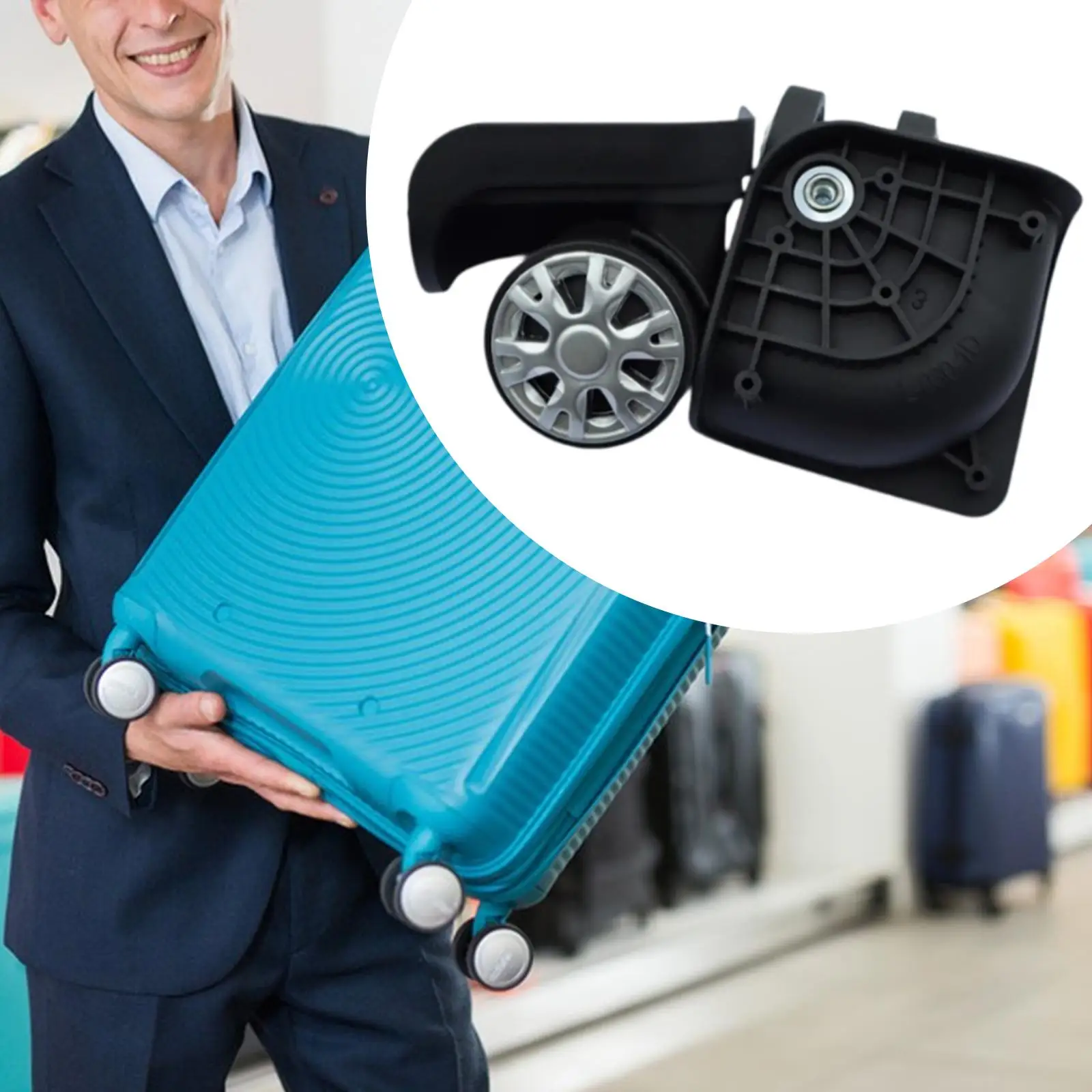 

Luggage Replacement Wheels Swivel Casters Practical Convenient Installation DIY
