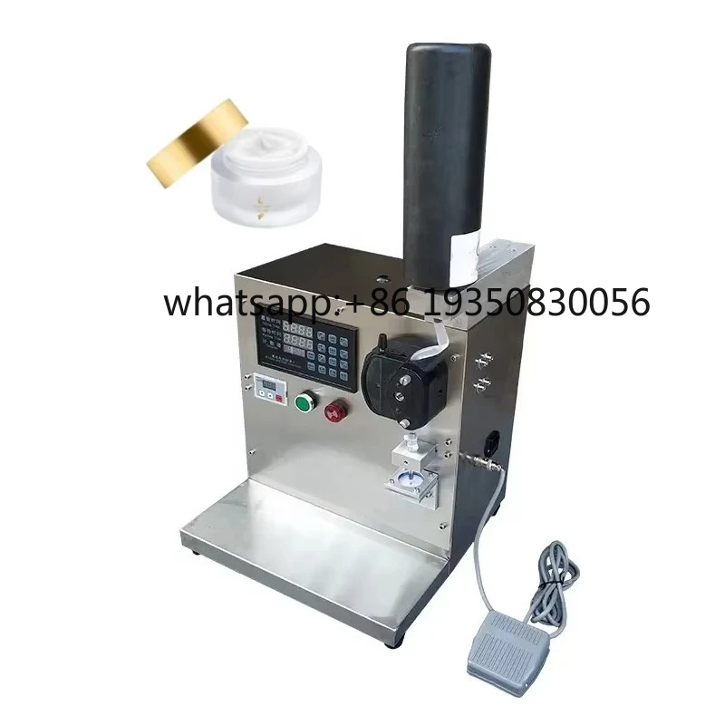 Desktop 10-300ml Automatic Nail Oil Makeup Remover Pump Filling Machine Double Nozzle Peristaltic Motor for Beverage Powder