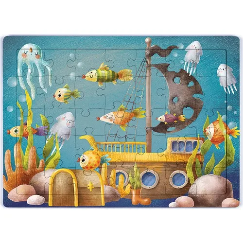 King Of Puzzle Sunken Ship Wooden Puzzle 35 Piece (Xxxv-04)