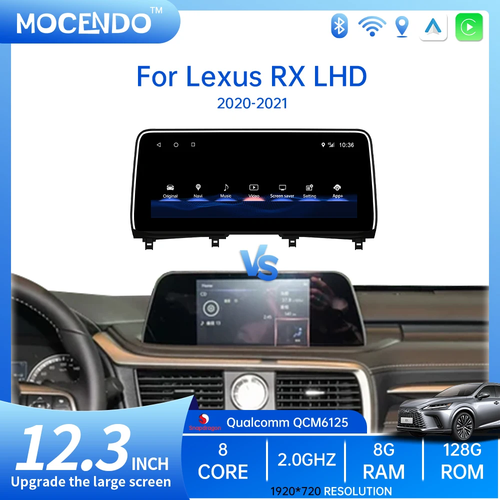 Android 13 CarPlay Auto Radio For LEXUS RX350 RX450h RX300 RX270 RX350L 2020 2021 Multimedia Navigation GPS DSP 4G WiFi