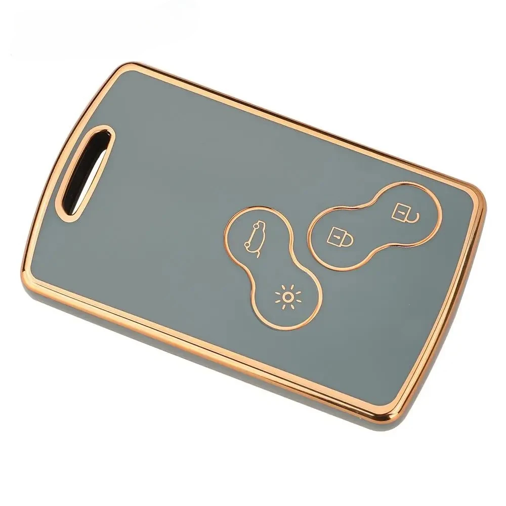 TPU Car Key Case Cover for Renault Duster Captur Clio IV Logan Megane Koleos Scenic Fluence Laguna 4 Button Fob Shell