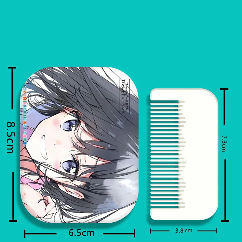8x6cm, Masamune kun no Revenge, Folding Single-side Makeup Mirror, Portable Travel,Mini Pocket,Anime Cute Girls Kids,Rectangular