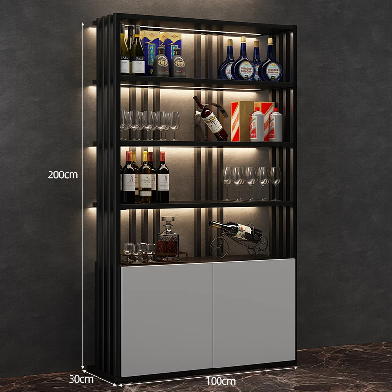 

Metalic Modern Wine Rack Kitchen Home Liquor Whisky Display Cabinet Holder Living Room Cremalheira De Vinho Room Furniture