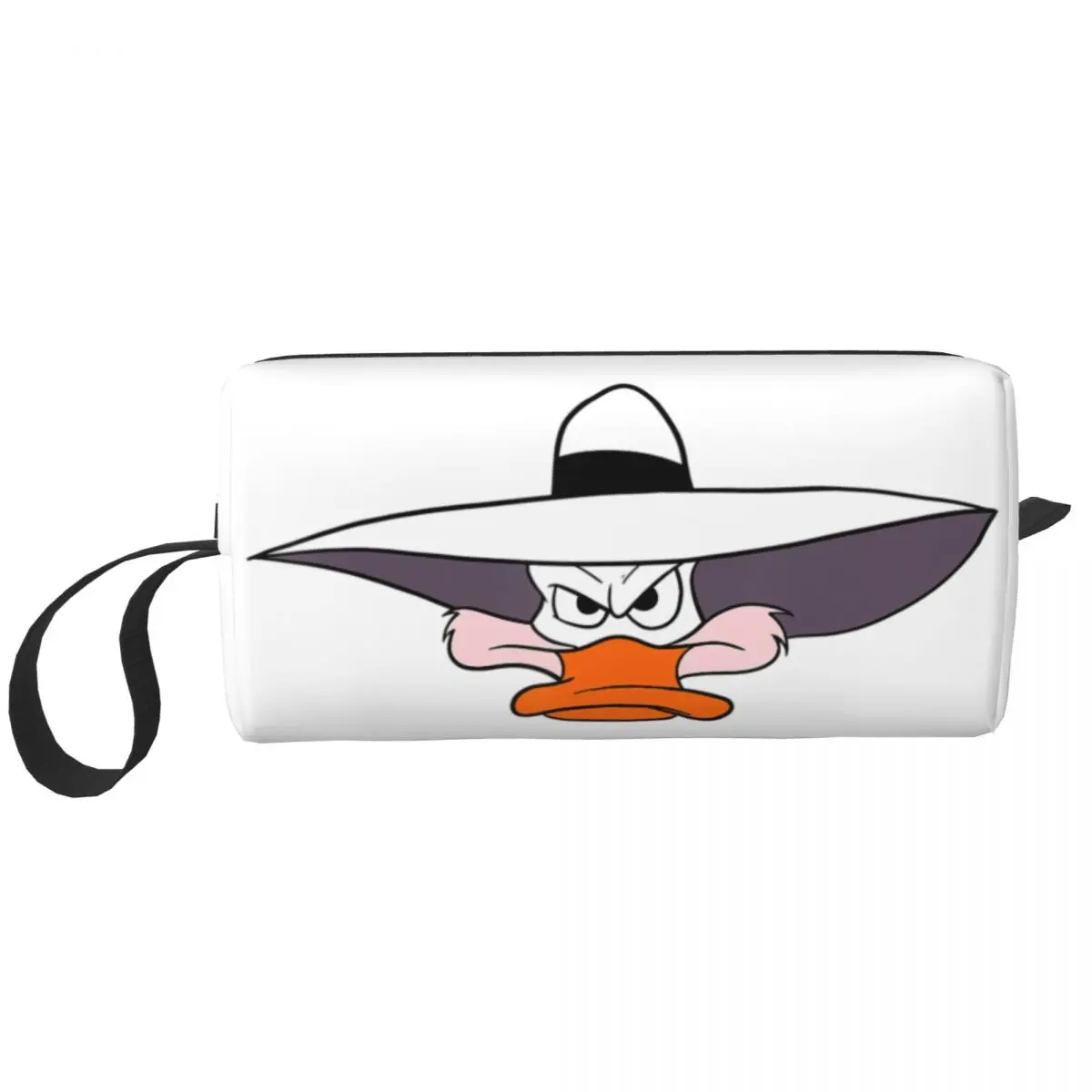 

Custom Darkwing Duck Big Face Toiletry Bag Women Cosmetic Makeup Organizer Lady Beauty Storage Dopp Kit Box