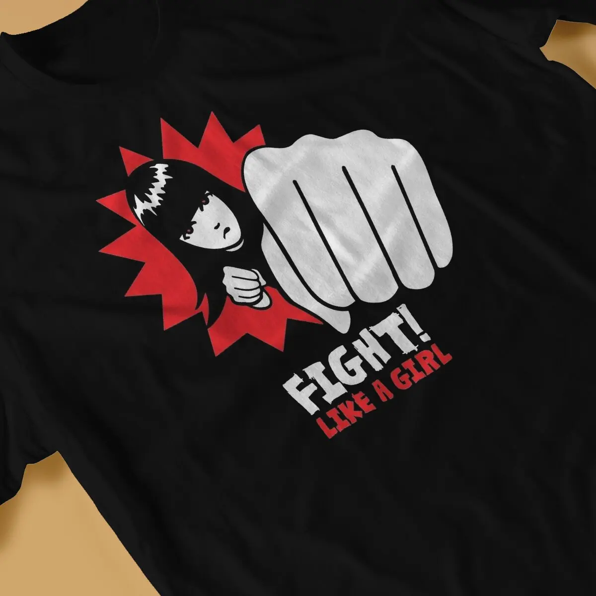 Hot selling in Summer Emily The Strange Unisex T-shirts Fight Like A Girl Novelty Cool T-shirt Street Clothing S-6XL