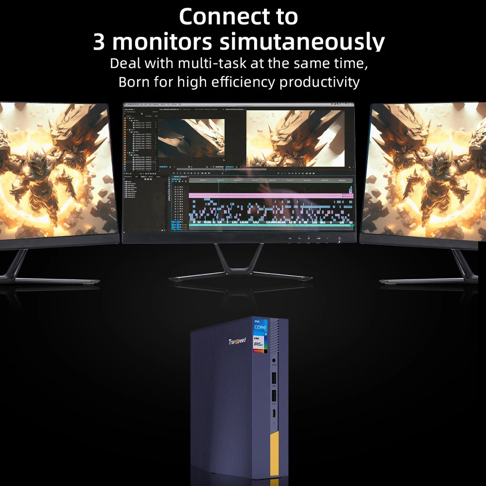 Trans peed Mini-PC Windows 11pro Intel UHD-Grafik i9-11900H i7-12650H Wifi6 BT 5,2 LAN 1000m 1TB Gaming-Computer HD 2,0 Mini-PC