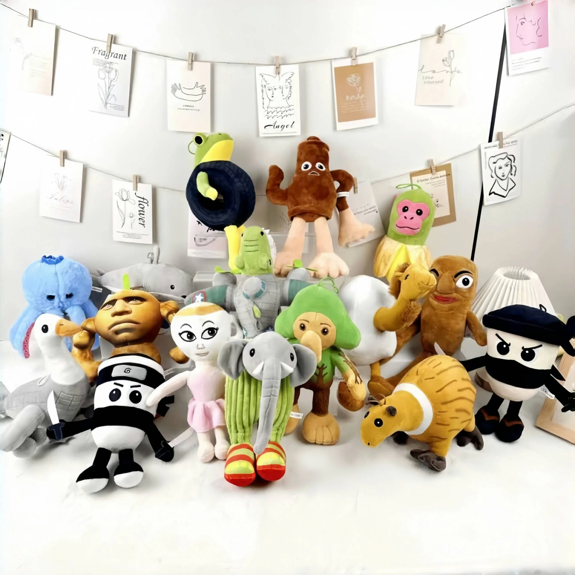 NEWTralalelo Tralala 플러시 할로윈 크리스마스 선물 Tungtungtung 이탈리아 브레인롯 알 인형 봉제 부드러운 베개 맞춤형 플러시 장난감