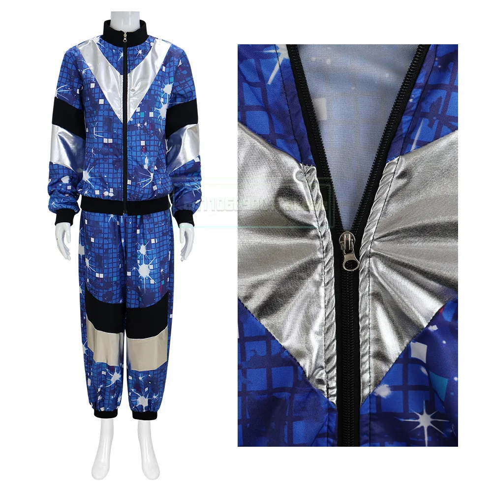 Women's Men's Costume 80s 90s Suit Party Accessories Disco Jacket Trousers Outfit Adult Costume Halloween Costuem For Woman Men