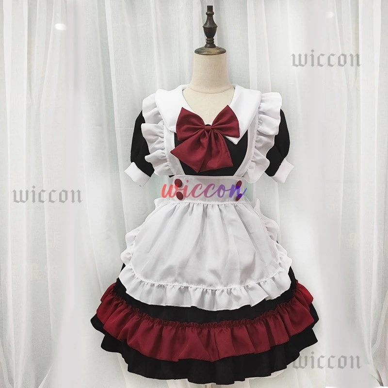 Disfraz de Momo Ayase para mujer, falda de Anime Dandadán, uniforme Kawaii, disfraz de sirvienta Lolita, trajes, ropa de Carnaval de Halloween