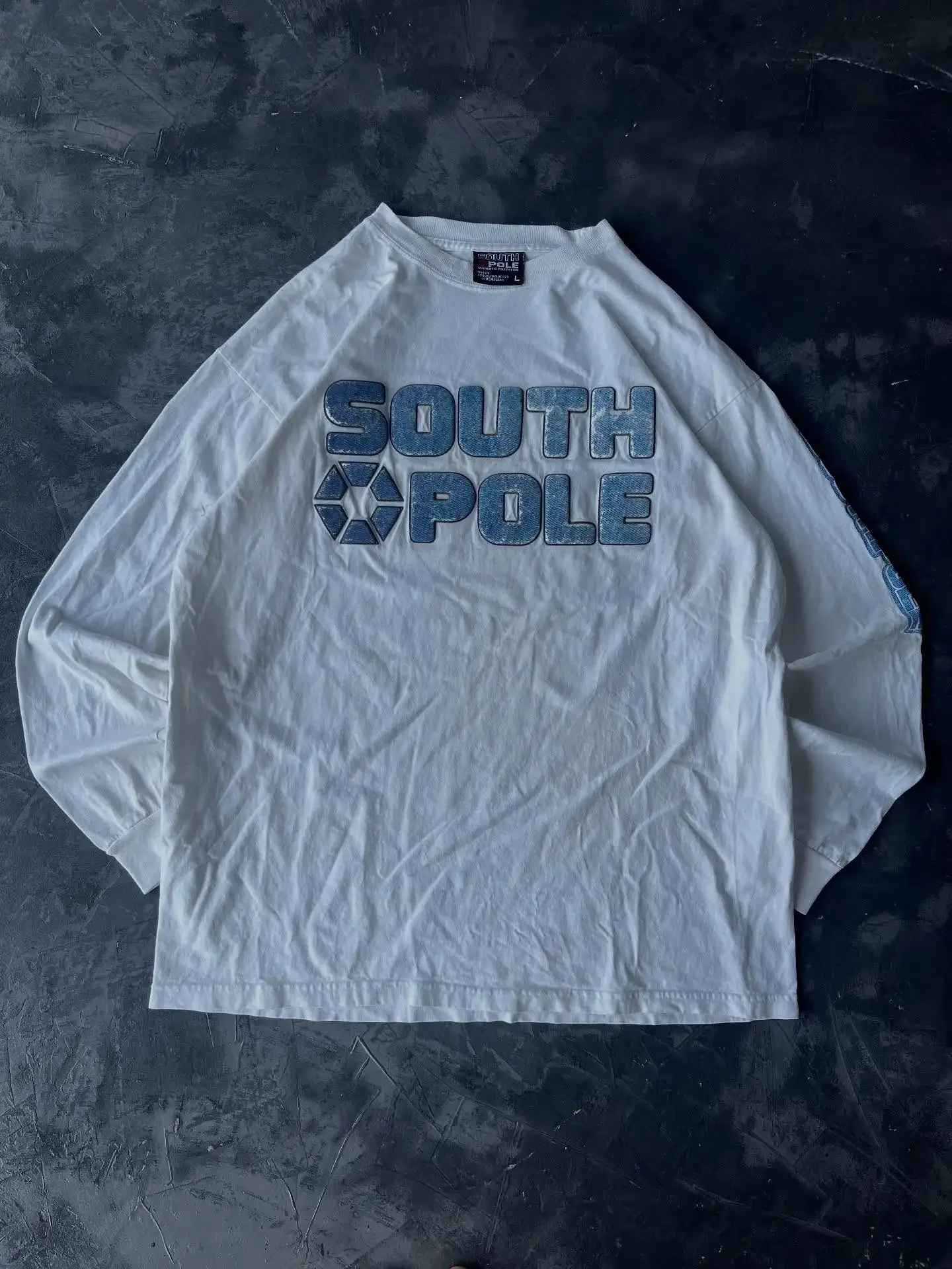Winter Cotton Long-Sleeved Street T-Shirt American Retro Tapout Southpole Top Men's Explosion Ins Style