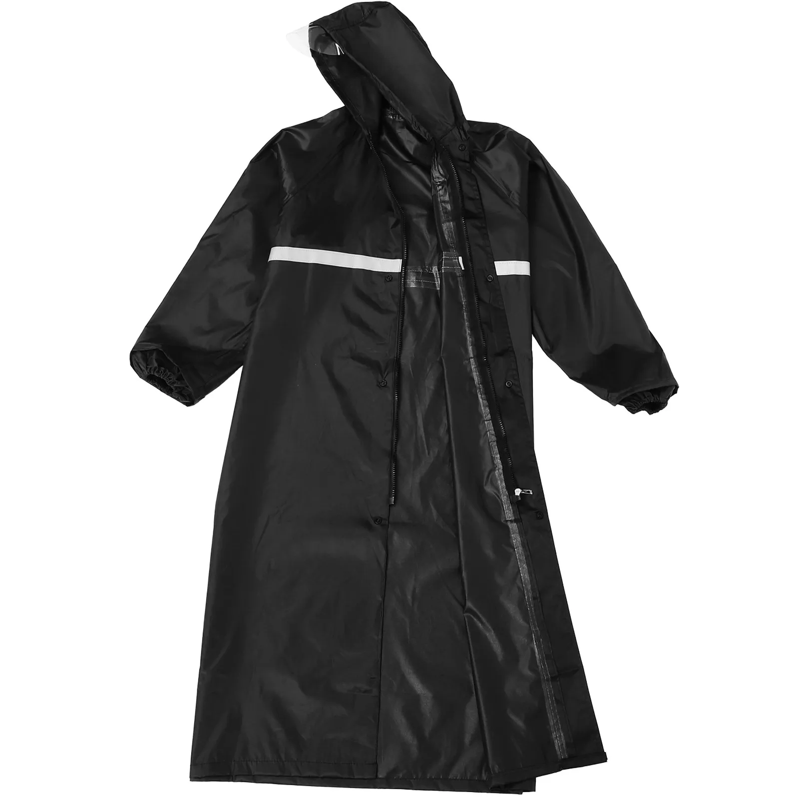 

1Pcs Waterproof Reflective Raincoat for Adults Labor Insurance Windbreaker Breathable Lightweight Rainwear in Xxxxl Black