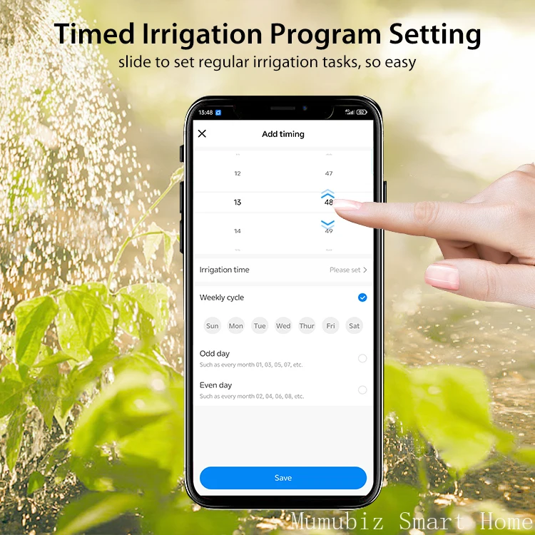 Tuya スマート WiFi 灌漑システム 水流量計付き - ワイヤレスリモコンとリアルタイム使用量追跡
