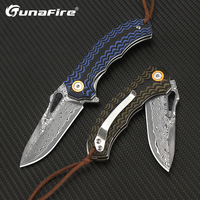 New Damascus Pocket Knife G10 handle Outdoor Multipurpose Military Tactical Folding Knives EDC Bushcraft Survival Hunting Tools